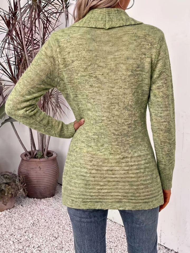 Tessa™ | Salvia Värjätty Neule Napillinen Cardigan