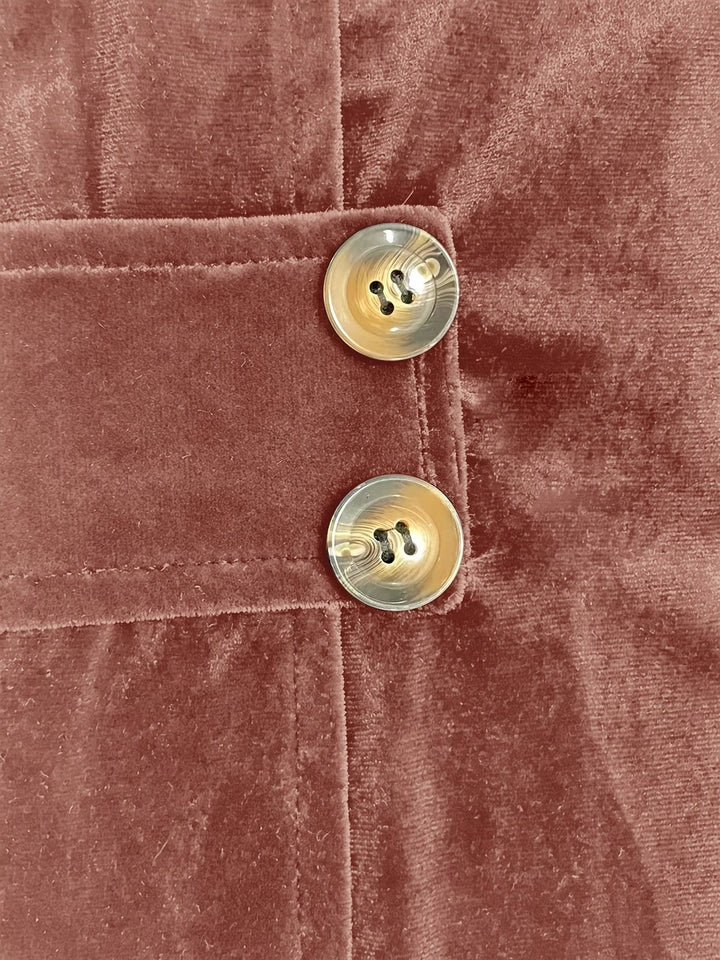 Sienna™ | Ruoste Velvet Napitettava Cardigan