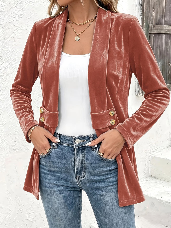 Sienna™ | Ruoste Velvet Napitettava Cardigan