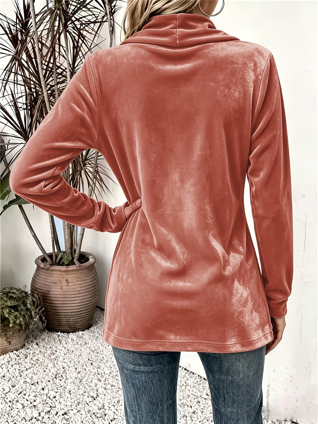 Sienna™ | Ruoste Velvet Napitettava Cardigan