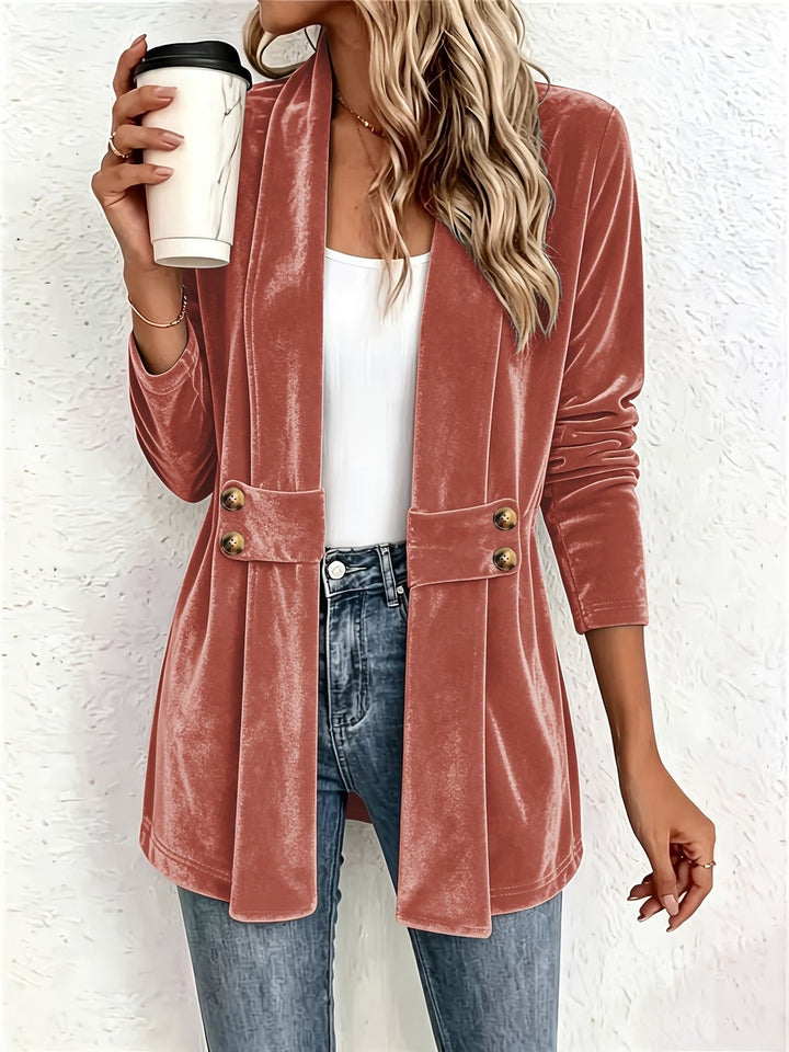 Sienna™ | Ruoste Velvet Napitettava Cardigan
