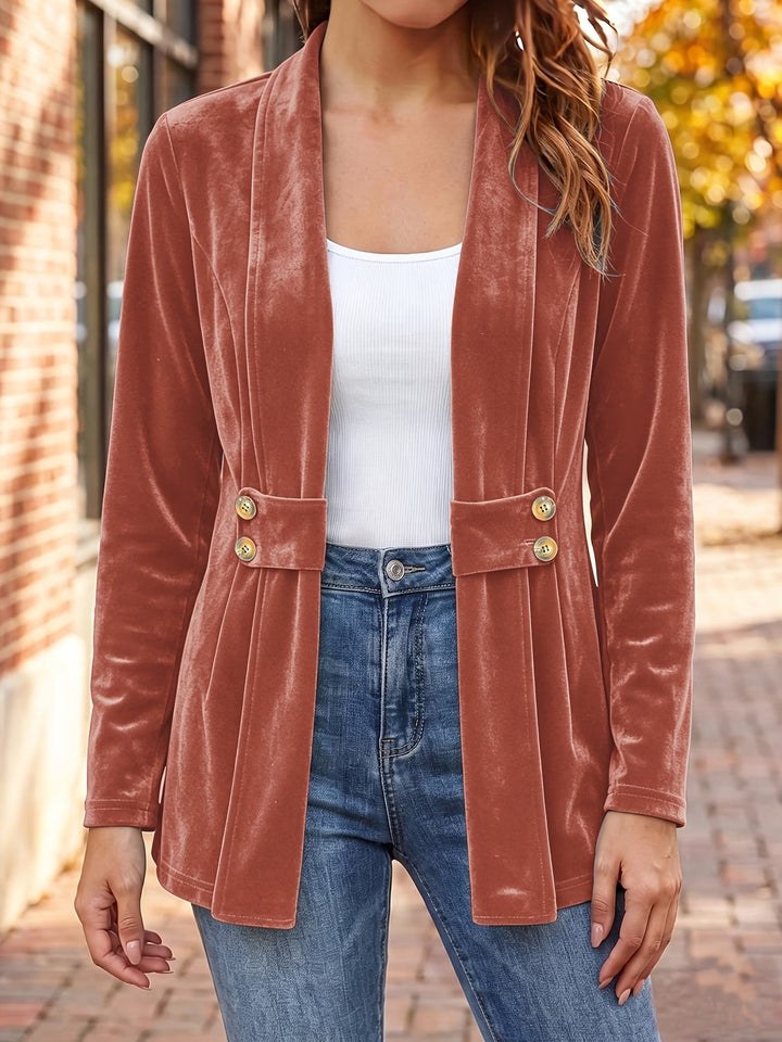 Sienna™ | Ruoste Velvet Napitettava Cardigan