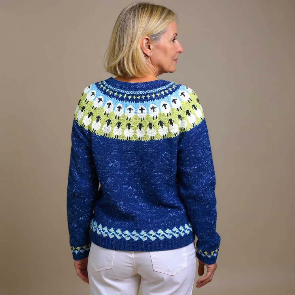Anneli | Geometrinen neuletakki