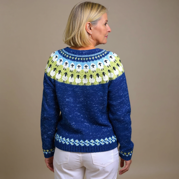 Anneli | Geometrinen neuletakki