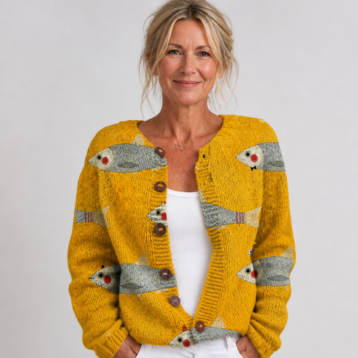 Anouk | Kukkakuosinen vintageneuletakki