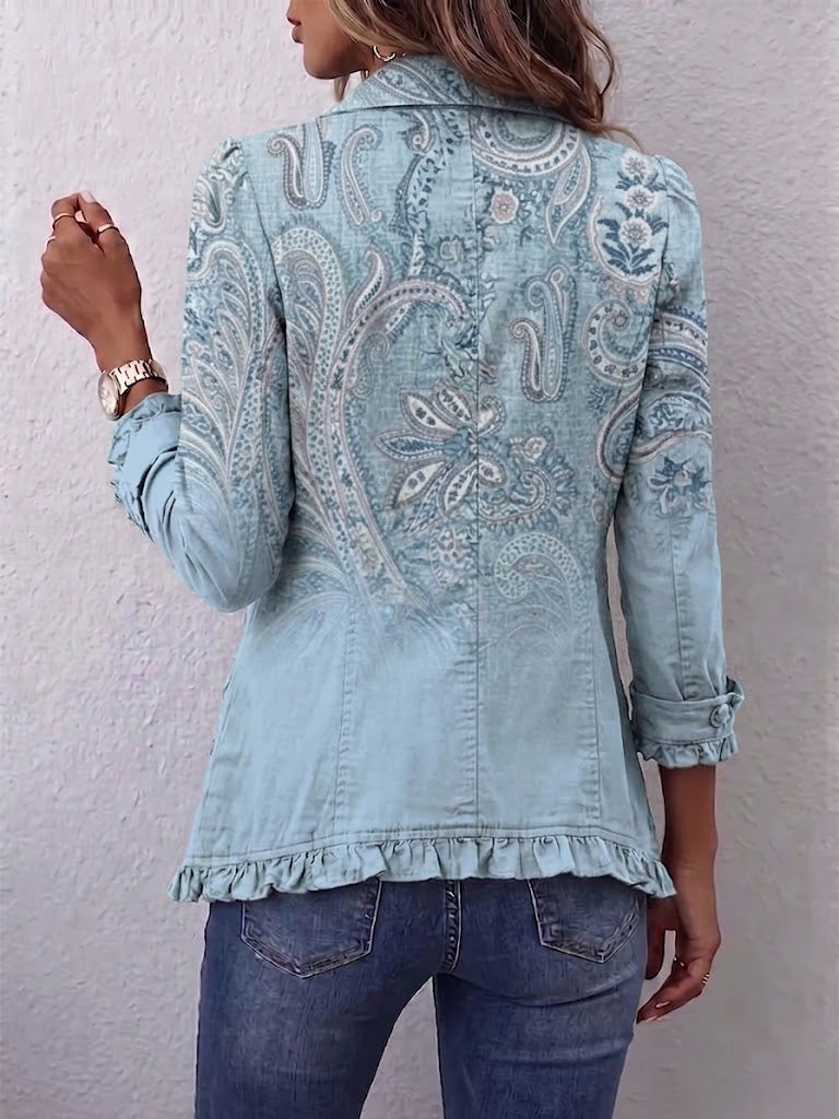 Estrella | Vintage Paisley Print Ruffletakki