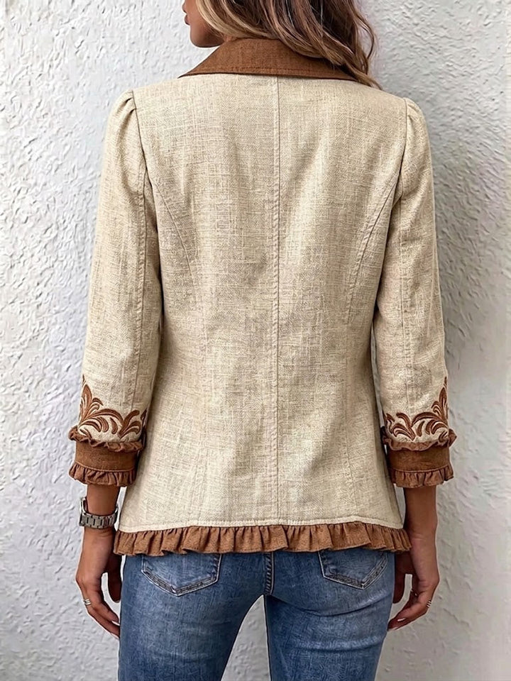 Dawncroft | Vintage Boheemi Kukallinen Rypytetty Takki