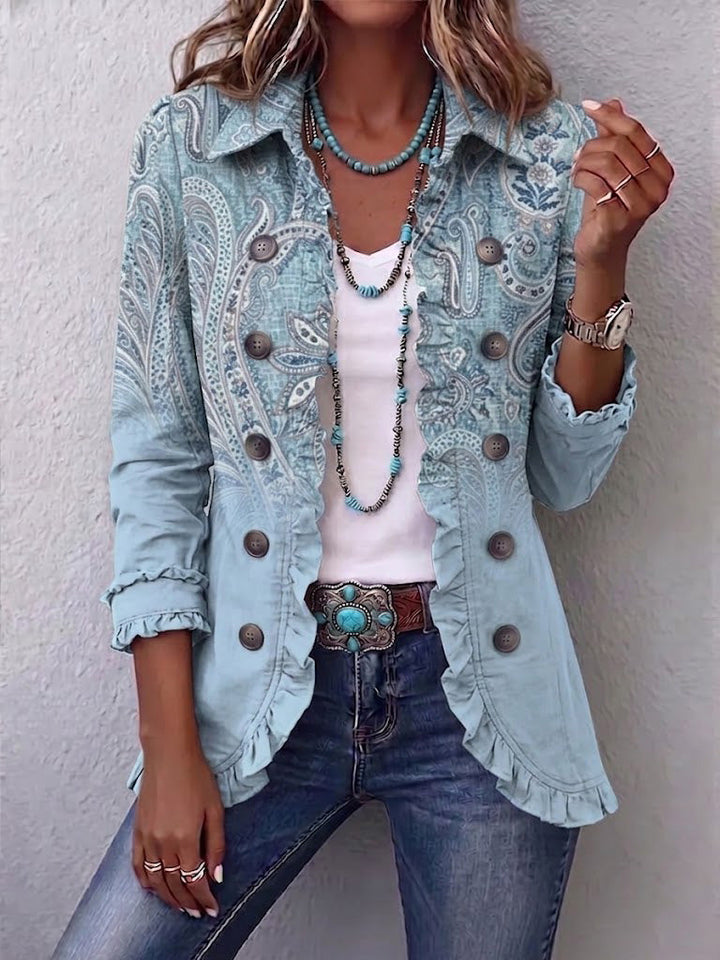 Estrella | Vintage Paisley Print Ruffletakki